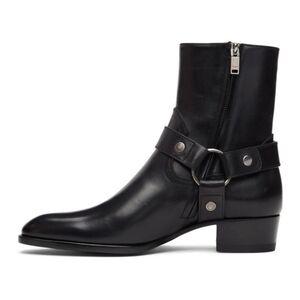 SAINT LAURENT WYATT HARNESS BOOTS USA 9 MENS